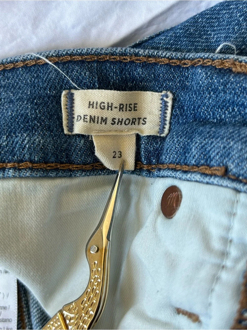 Madewell Blue Denim Cutoff Shorts